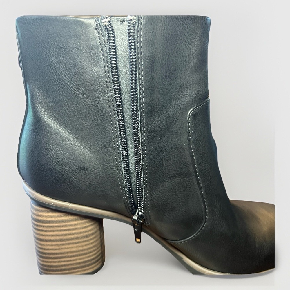 Korks by Kork Ease Destiny Black Leather Ankle Boots Womens Size 9.5M - Picture 6 of 12